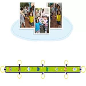 미아방지 인솔띠 6인용 꼬마자동차 띠 어린이집산책안전줄 어린이집산책줄 두줄기차야외용인솔띠