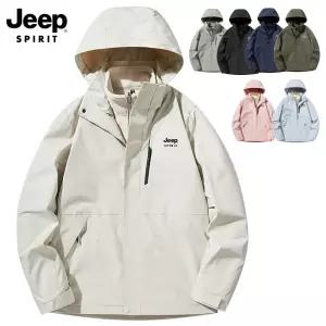 지프 JEEP SPIRIT 남녀공용 3in1 바람막이+후리스 내피세트 심플 베이직 아웃도어 방수점퍼 바람막이 여성 남성 커플 남자 여자 963514