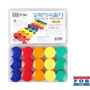 포비 강력 자석 홀더 MH-30 38mm 30개입/칠판/보드판/게시판/교실/메모지/메모/사무용/문구
