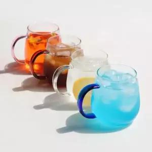 커피 유리잔 내열유리 머그잔 항아리 투명한 라떼 유리컵 에이드 350ml