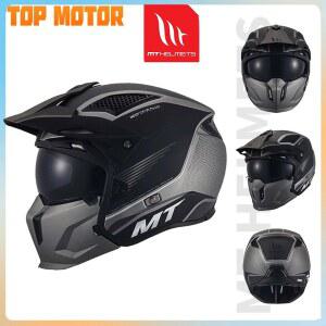 MT STREETFIGHTER 오토바이 오프로드 헬멧 눈부심 방지 선물 블랙 렌즈 Motocross Capacete Men ATV Moular Casco Moto MT For Honda