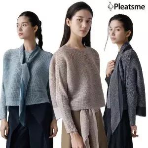최신상 26FW 플리츠미 시그니처 스카프 블라우스