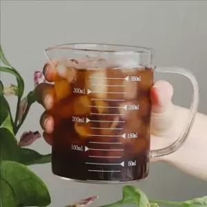 글라스 유리 계량 컵 손잡이 내열 350ml 다용도 계량컵 D126D