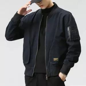오너클랜 블루 항공점퍼 남자 블루종 자켓 간절기 오버핏 바람막이 아우터 봄 가을 남성점퍼