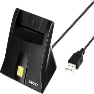 SAICOO 스마트 카드 리더기 국방부 군용 USB 공통 액세스 CAC Mac OS 및 Windows 호환 세로형 버전