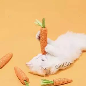 소리가 나는 애완 고양이 씹는 당근 모양의 동물 지루함 해소 물림 방지 스크래칭 보드 용품 인터랙티브