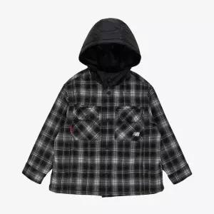 뉴발란스키즈 CLASSIC REMIX체크 후드 패딩 셔켓 NK9DG1301U(19)Black