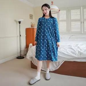 [하프클럽/모스트맘]핫복구잠옷원피스 체크토끼