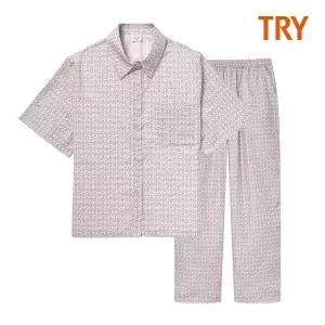 [트라이] 여성 반팔 아사 나염 파자마 J12