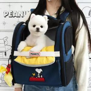 패리스독 강아지 백팩 강아지 산책가방 앞가방 고양이 기내용 이동장 피너츠 스누피