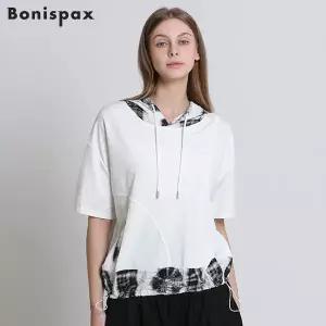 [보니스팍스(Bonispax)] 후드 프린트 티셔츠 (택가격: 99000원)