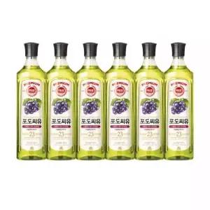 해표 포도씨유 (식용유/기름) 900ml x6병