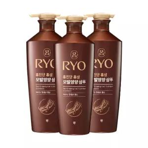 려 홍진단 홍삼 모발영양 샴푸 820ml 3개
