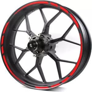 Arashi 레드 휠 림 스트립 테이프 스티커 17인치 오토바이 및 자동차용 CBR250R DRZ400SM DL650 GSX1300R