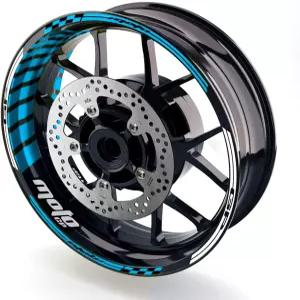 MC MOTOPARTS 17인치 휠 림 데칼 스티커 비닐 광택 YZF R1 R6 R3 R1M MT07 Tracer FZ8 XSR 900 700 R9 20