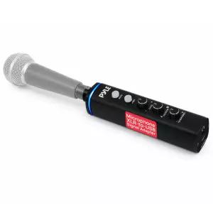 Pyle XLR to USB-C 오디오 인터페이스 48V 팬텀파워 뮤트 버튼