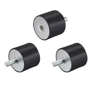 uxcell M10 남성 여성 고무 마운트 진동 차단기 충격 흡수기 50mm x 3개