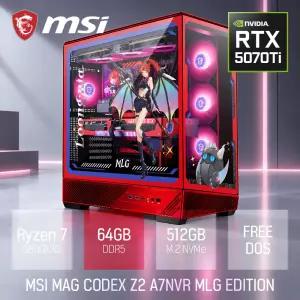 ⓒ MSI MAG CODEX Z2 A7NVR MLG EDITION R7-9800X3D 64GB 512GB / 게이밍 고성능 편집용 포토샵 브랜드 PC