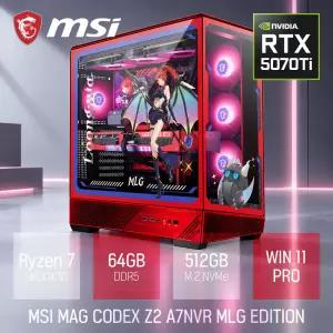 ⓒ MSI MAG CODEX Z2 A7NVR MLG EDITION R7-9800X3D 64GB 512GB WIN11 / 고성능 편집용 게이밍 브랜드 PC