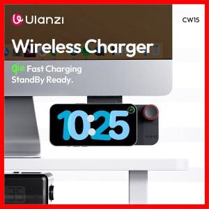 울란지 CW15 무선 충전기 Qi2 15W 고속 스탠바이 지원 즉시 마그네틱 스냅 멀티미디어 스마트 다이얼 컨트