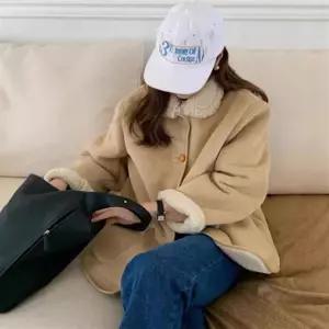 데이트룩 캐주얼룩 연말룩 양털 하프 자켓