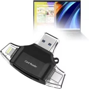 ASUS VivoBook 15(M1502)와 호환되는 BoxWe 스마트 기기 AllReader SD 카드 리더기 microSD 컴팩트 USB