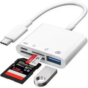 GONSIFACHA USB C SD TF 메모리 카드 리더기 4in1 타입 Windows/Mac/Linux 및 기타 기기와 호환