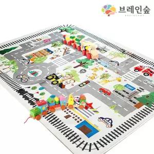 교통질서 기찻길 극세사 놀이매트 볼풀장 어린이날선물 남아 여아 유아 플레이 유치원
