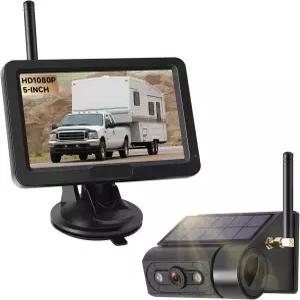 5인치 HD 모니터 무배선 충전식 배터리 IP68 IR 야간 투시 후방 카메라 시스템을 갖춘 마그네틱 솔라 무선