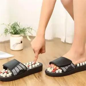 지압 슬리퍼 발 지압 슬리퍼 편안한 마사지 발 혈액순환 어르신 발바닥 건강 도구 케어 발판 남성 여성