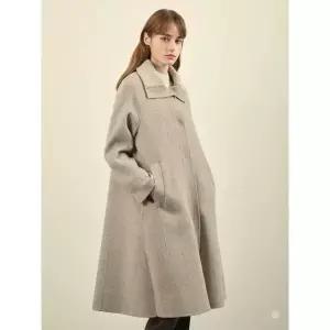 올리비아로렌 sh06 니트배색라이너롱코트  VOCEA4WA321