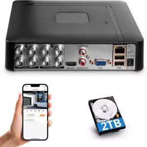 가정용 보안 카메라 시스템용 Fuers 8CH DVR 레코더 2MP/3MP/4MP/5MP HD 아날로그 작동 24시간 녹화부터