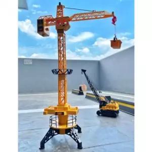 (2022 NEW UPGRADE VERSION)(2.4GHz)높이 77cm 대형 타워 크레인을 작동해보세요 (CBT665005YE) 무선조종