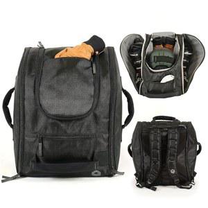 StoreYourBoard 스키 부츠 가방 백팩, 헬멧 및 스노보드 헬멧용, 남성용 고글, 여성용 장갑 액세서리 수납 공간 포함, 검정색 58.5L