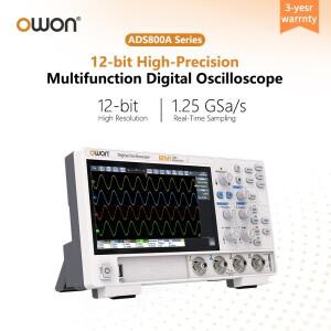 Owon 디지털 오실로스코프 ADS800A 2CH4CH 1.25Gs/s 500uV/div 12비트 고해상도 터치 가능 형집열판 LIN 디