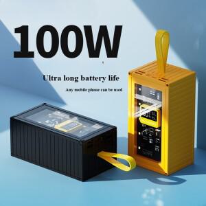 투명 컨테이너 파워 뱅크 50000mAh 초대용량 PD100W 내충격 모바일