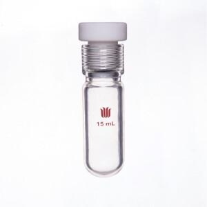 SYNTHWARE 두꺼운 벽의 내압 병, PRESSURE VESSEL, HEAVY WALL, PTFE 내부 스레드 플러그, P16
