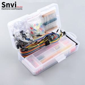 830 브레드보드 스타터 키트 MB-102 전원 모듈 점퍼 와이어 저항기 커패시터 LED 전자 부품 세트 (아두이노