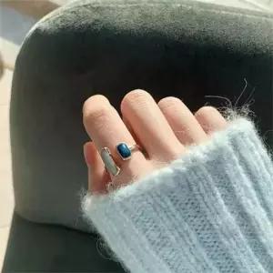 여성 반지 반지 얇은 레이어드 데일리 사각 심플 우정 약지 검지 선물 기념일링 악세사리