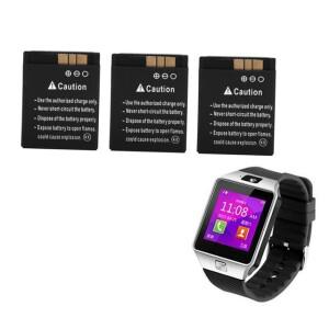 3.7V 380mAh SmartWatch 배터리 KSW-S6 RYX-NX9 A1 스마트 시계 용 DZ09 백업 Bateria 충전식 리튬 이온 폴