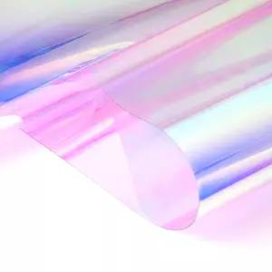투명 홀로그램 PVC 원단 / 비닐 비치 가방 파우치