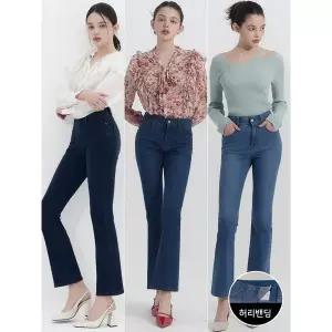 [하프클럽/뱅뱅]여성 라이크라 세미 부츠컷 데님 3종택1