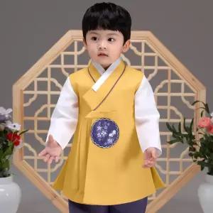 QT550-이솔노랑 남아 아동한복