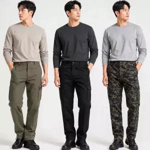 2장세트 제이케이 빅사이즈 면 건빵팬츠 봄 가을 남성 작업복 등산복 건빵 주머니 바지 현장복