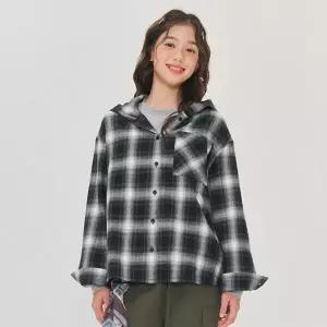 [오션스카이] 여아 체크 후드 셔츠-EFJG5471C03