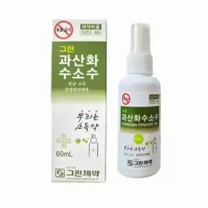그린제약 과산화수소수 소독용에탄올 스프레이 60ml ,1개/휴대용 소독 살균 감염관리예방 
