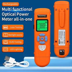 AUA C70/C50 시각적 오류 탐지기가 포함된 충전식 미니 광 파워 미터 OPM 15/30/50mW VFL FTTH 광섬유 케이블 테스터