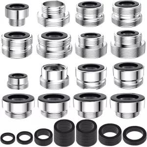 16개 수도꼭지 어댑터 키트 CNYMANY 주방 에어레이터 세트 남성용 M22 싱크 다이버터를 통해 정원 호스