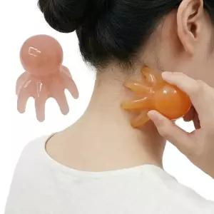 문어 괄사 지압 마사지기 2color / 탈모 두피 지압 림프순환 승모근 꾹꾹이 (괄사,마사지,마사지기,디톡스,