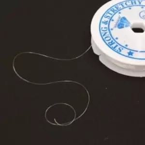 1롤 탄성 투명 우레탄 실 끈 비즈 줄 공예 15m 0.6mm